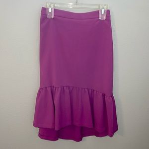 Ann Taylor Purple Trumpet Skirt NWT 6